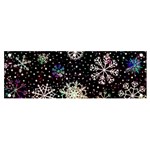 Shiny Winter Snowflake Abstract Christmas Cold Crystal December Banner and Sign 6  x 2 