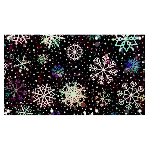 Shiny Winter Snowflake Abstract Christmas Cold Crystal December Banner and Sign 7  x 4  from ArtsNow.com Front