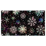 Shiny Winter Snowflake Abstract Christmas Cold Crystal December Banner and Sign 7  x 4 