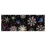 Shiny Winter Snowflake Abstract Christmas Cold Crystal December Banner and Sign 8  x 3 