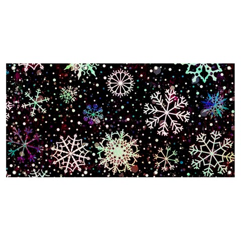 Shiny Winter Snowflake Abstract Christmas Cold Crystal December Banner and Sign 8  x 4  from ArtsNow.com Front