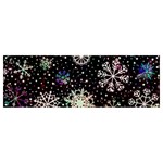 Shiny Winter Snowflake Abstract Christmas Cold Crystal December Banner and Sign 12  x 4 