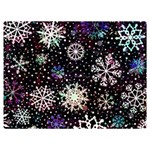 Shiny Winter Snowflake Abstract Christmas Cold Crystal December Premium Plush Fleece Blanket (Extra Small)