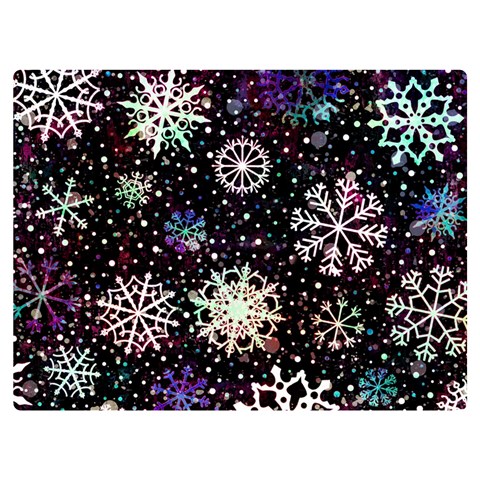 Shiny Winter Snowflake Abstract Christmas Cold Crystal December Two Sides Premium Plush Fleece Blanket (Baby Size) from ArtsNow.com 40 x30  Blanket Back