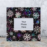 Shiny Winter Snowflake Abstract Christmas Cold Crystal December White Box Photo Frame 4  x 6 