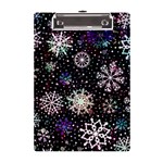 Shiny Winter Snowflake Abstract Christmas Cold Crystal December A5 Acrylic Clipboard