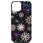 Shiny Winter Snowflake Abstract Christmas Cold Crystal December iPhone 14 Black UV Print Case