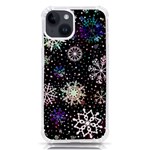 Shiny Winter Snowflake Abstract Christmas Cold Crystal December iPhone 14 TPU UV Print Case