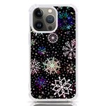 Shiny Winter Snowflake Abstract Christmas Cold Crystal December iPhone 13 Pro TPU UV Print Case