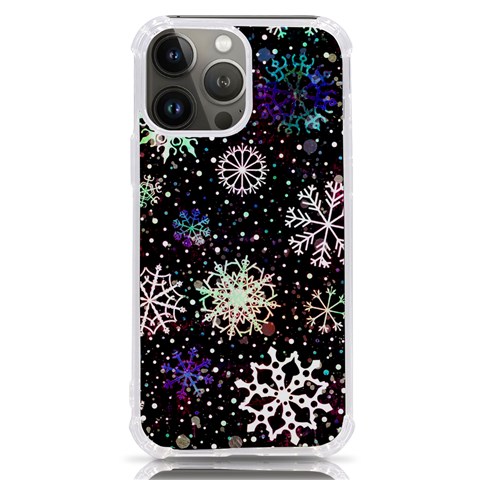 Shiny Winter Snowflake Abstract Christmas Cold Crystal December iPhone 13 Pro Max TPU UV Print Case from ArtsNow.com Front