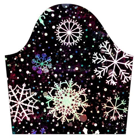 Shiny Winter Snowflake Abstract Christmas Cold Crystal December Trumpet Sleeve Cropped Top from ArtsNow.com Sleeve Left