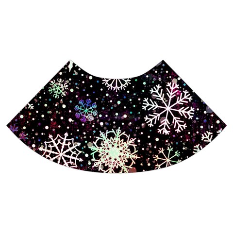 Shiny Winter Snowflake Abstract Christmas Cold Crystal December Trumpet Sleeve Cropped Top from ArtsNow.com Cuff Right