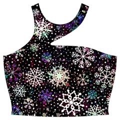 Shiny Winter Snowflake Abstract Christmas Cold Crystal December Cut Out Top from ArtsNow.com Front