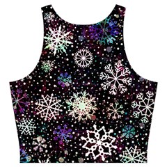 Shiny Winter Snowflake Abstract Christmas Cold Crystal December Cut Out Top from ArtsNow.com Back