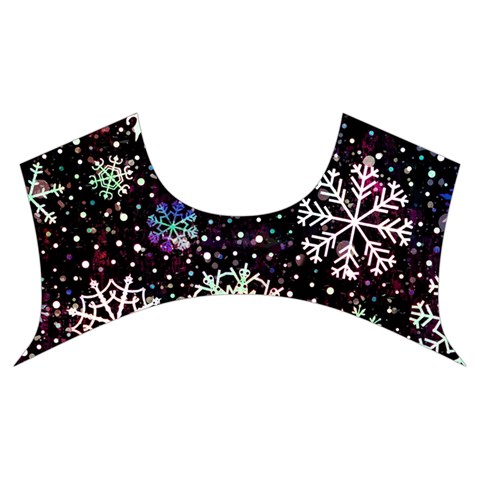 Shiny Winter Snowflake Abstract Christmas Cold Crystal December Women s Cut Out Long Sleeve T Front Top