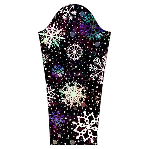 Shiny Winter Snowflake Abstract Christmas Cold Crystal December Women s Cut Out Long Sleeve T Sleeve Right