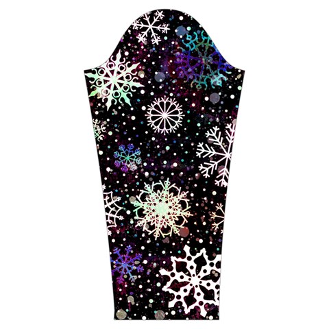 Shiny Winter Snowflake Abstract Christmas Cold Crystal December Women s Cut Out Long Sleeve T Sleeve Left