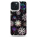 Shiny Winter Snowflake Abstract Christmas Cold Crystal December iPhone 15 Plus TPU UV Print Case