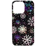 Shiny Winter Snowflake Abstract Christmas Cold Crystal December iPhone 15 Pro Max Black UV Print PC Hardshell Case