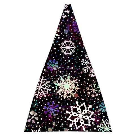 Shiny Winter Snowflake Abstract Christmas Cold Crystal December Automatic Folding Umbrella with Case (Large) from ArtsNow.com 13.71 x19.92  Umbrella - 2