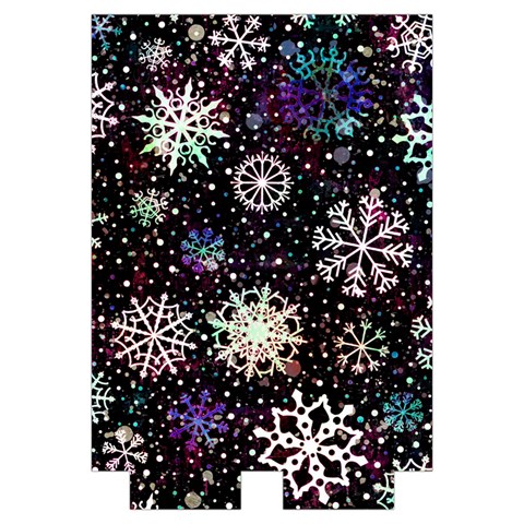 Shiny Winter Snowflake Abstract Christmas Cold Crystal December Automatic Folding Umbrella with Case (Large) from ArtsNow.com Case