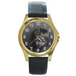 Feel of music Round Gold Metal Watch