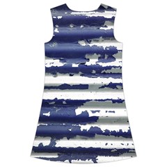 Metallic Rhythm Print Kids  Short Sleeve Velvet Dress from ArtsNow.com Back