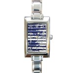 Metallic Rhythm Print Rectangle Italian Charm Watch