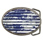 Metallic Rhythm Print Belt Buckles