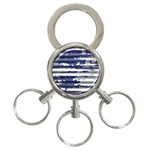 Metallic Rhythm Print 3-Ring Key Chain