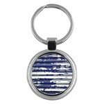 Metallic Rhythm Print Key Chain (Round)