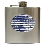 Metallic Rhythm Print Hip Flask (6 oz)