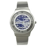 Metallic Rhythm Print Stainless Steel Watch