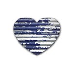 Metallic Rhythm Print Rubber Coaster (Heart)