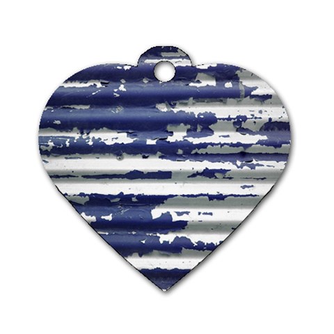 Metallic Rhythm Print Dog Tag Heart (One Side) from ArtsNow.com Front