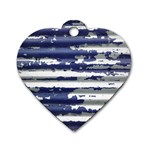 Metallic Rhythm Print Dog Tag Heart (One Side)