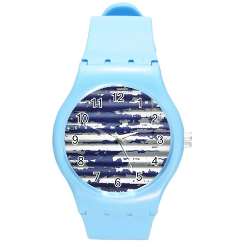 Metallic Rhythm Print Round Plastic Sport Watch (M) from ArtsNow.com Front