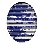 Metallic Rhythm Print Oval Glass Fridge Magnet (4 pack)