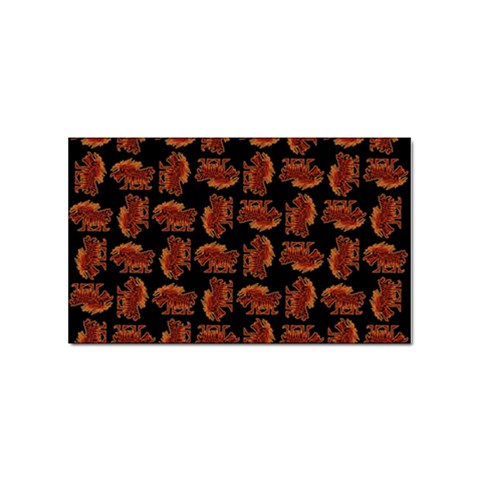 Fantasy Skeleton Dragon Hand Drawn Motif Seamless Pattern Bk Sticker Rectangular (10 pack) from ArtsNow.com Front