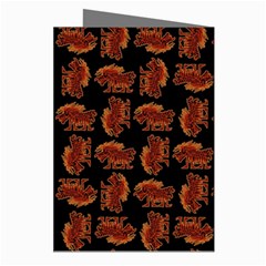 Fantasy Skeleton Dragon Hand Drawn Motif Seamless Pattern Bk Greeting Cards (Pkg of 8) from ArtsNow.com Right