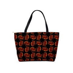 Fantasy Skeleton Dragon Hand Drawn Motif Seamless Pattern Bk Classic Shoulder Handbag from ArtsNow.com Back