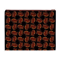 Fantasy Skeleton Dragon Hand Drawn Motif Seamless Pattern Bk Cosmetic Bag (XL) from ArtsNow.com Back