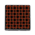 Fantasy Skeleton Dragon Hand Drawn Motif Seamless Pattern Bk Memory Card Reader (Square 5 Slot)