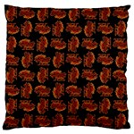 Fantasy Skeleton Dragon Hand Drawn Motif Seamless Pattern Bk Standard Premium Plush Fleece Cushion Case (One Side)