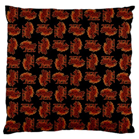 Fantasy Skeleton Dragon Hand Drawn Motif Seamless Pattern Bk Standard Premium Plush Fleece Cushion Case (Two Sides) from ArtsNow.com Back