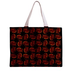 Fantasy Skeleton Dragon Hand Drawn Motif Seamless Pattern Bk Zipper Mini Tote Bag from ArtsNow.com Front