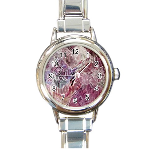 Hidden Heart Round Italian Charm Watch from ArtsNow.com Front