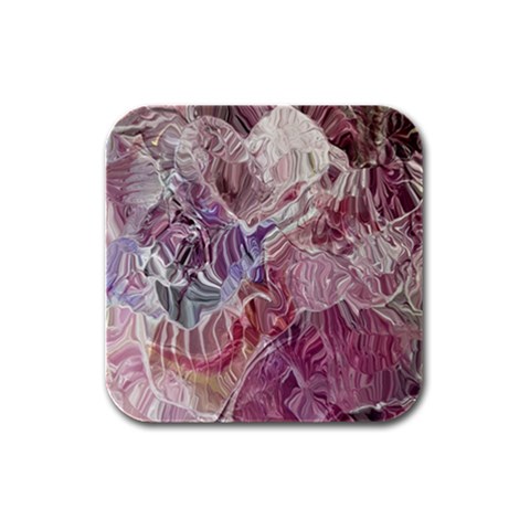 Hidden Heart Rubber Square Coaster (4 pack) from ArtsNow.com Front