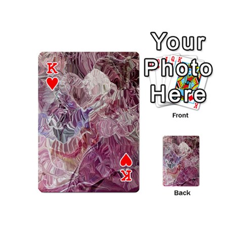 King Hidden Heart Playing Cards 54 Designs (Mini) from ArtsNow.com Front - HeartK