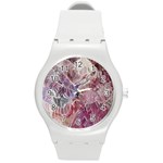 Hidden Heart Round Plastic Sport Watch (M)